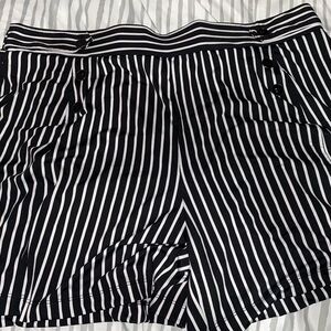 Pin stripe stretch shorts